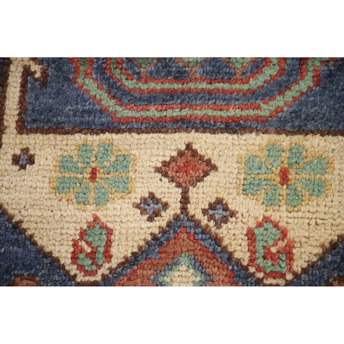 Geometric Sirjan Oriental Area Rug Hand-knotted Wool Carpet - 7'10" x 9'11"