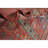 Geometric Sirjan Oriental Area Rug Hand-knotted Wool Carpet - 7'10" x 9'11"