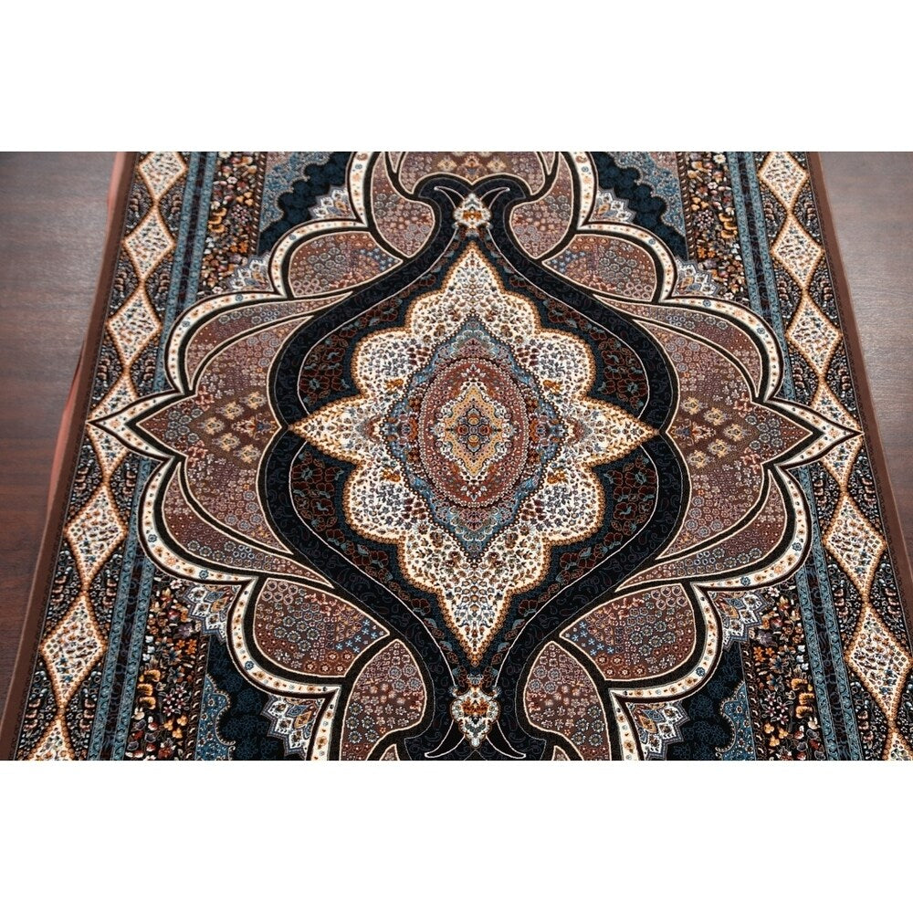 Oriental Tabriz Classical Qom Persian Oriental Area Rug - 11'7" x 8'1"