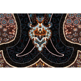 Oriental Tabriz Classical Qom Persian Oriental Area Rug - 11'7" x 8'1"