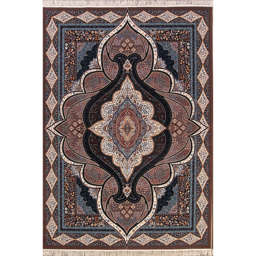 Oriental Tabriz Classical Qom Persian Oriental Area Rug - 11'7" x 8'1"