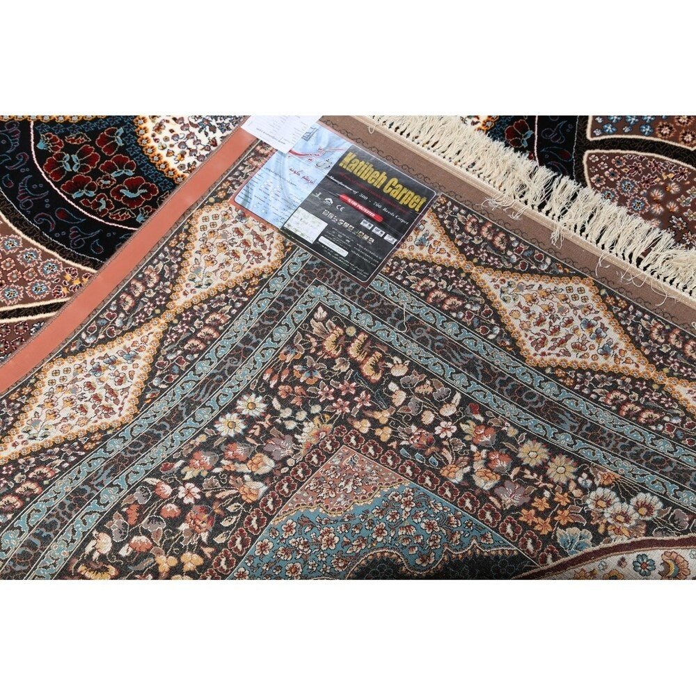 Oriental Tabriz Classical Qom Persian Oriental Area Rug - 11'7" x 8'1"
