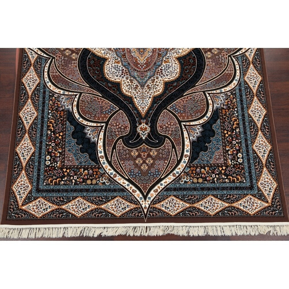 Oriental Tabriz Classical Qom Persian Oriental Area Rug - 11'7" x 8'1"