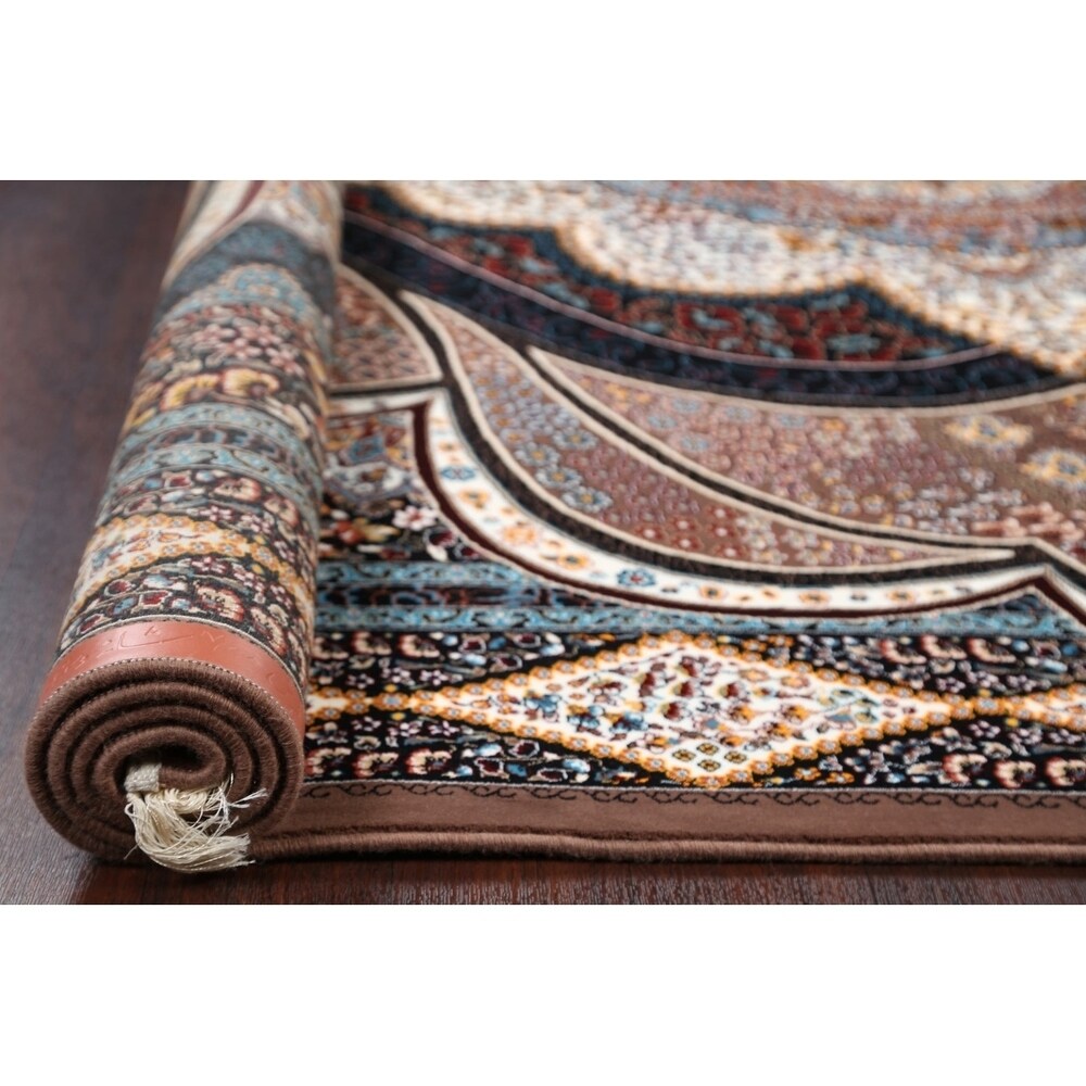 Oriental Tabriz Classical Qom Persian Oriental Area Rug - 11'7" x 8'1"