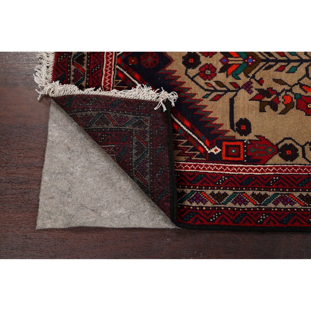 Geometric Traditional Balouch Persian Runner Rug Wool Hand-knotted - 3'3" x 6'10"
