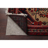 Geometric Traditional Balouch Persian Runner Rug Wool Hand-knotted - 3'3" x 6'10"