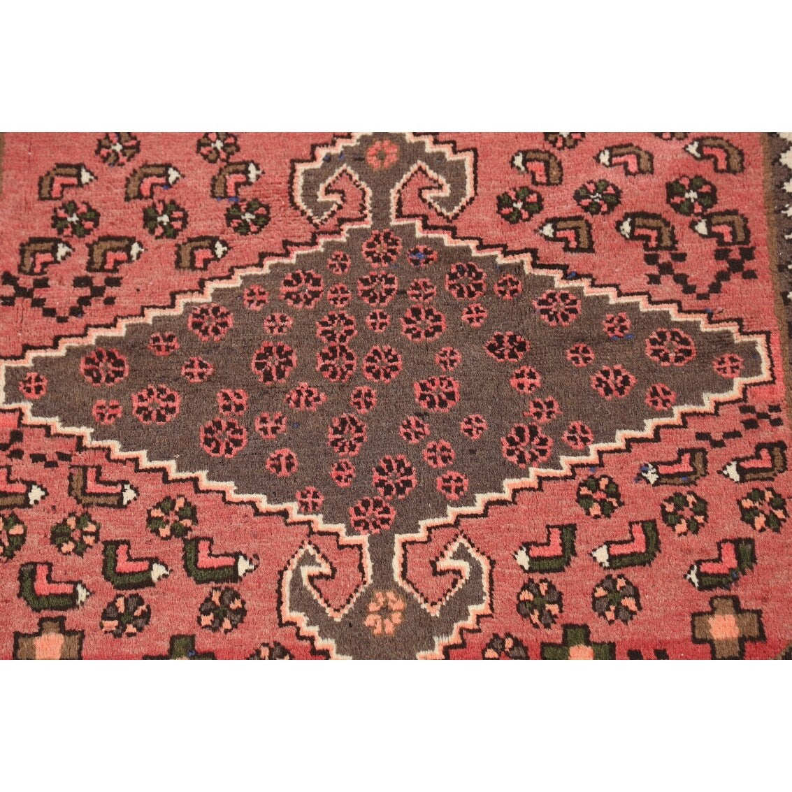 Geometric Traditional Hamedan Persian Area Rug Wool Hand-knotted - 4'4" x 6'0"