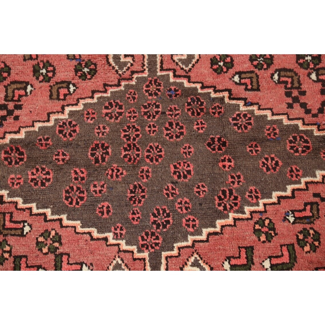Geometric Traditional Hamedan Persian Area Rug Wool Hand-knotted - 4'4" x 6'0"