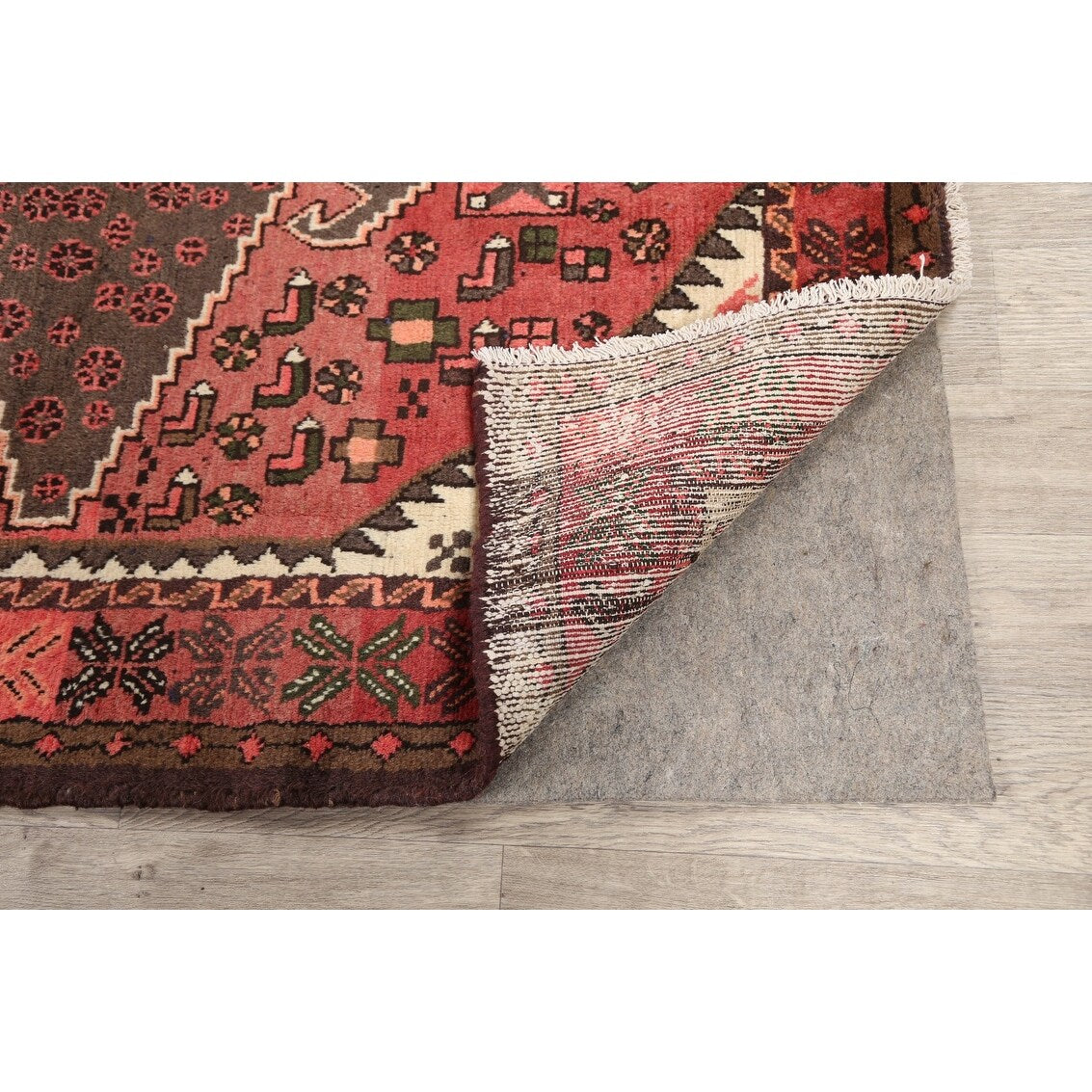 Geometric Traditional Hamedan Persian Area Rug Wool Hand-knotted - 4'4" x 6'0"