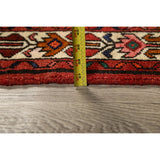 Geometric Traditional Hamedan Persian Wool Area Rug Hand-knotted - 3'6" x 5'3"