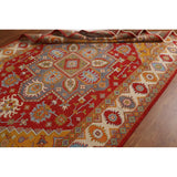 Geometric Traditional Kazak Oriental Area Rug Hand-knotted Wool Carpet - 6'7" x 10'0"