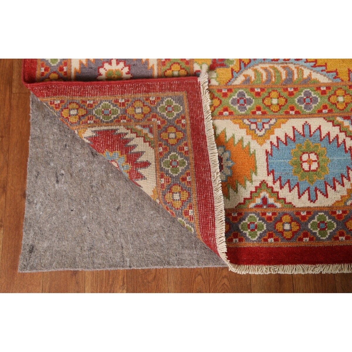 Geometric Traditional Kazak Oriental Area Rug Hand-knotted Wool Carpet - 6'7" x 10'0"