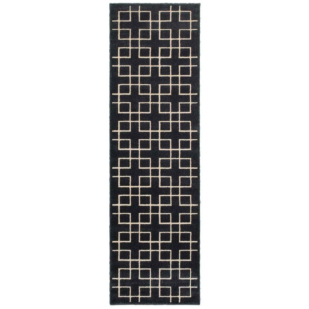 Vista Home Elance Geometric Trellis Heathered Area Rug