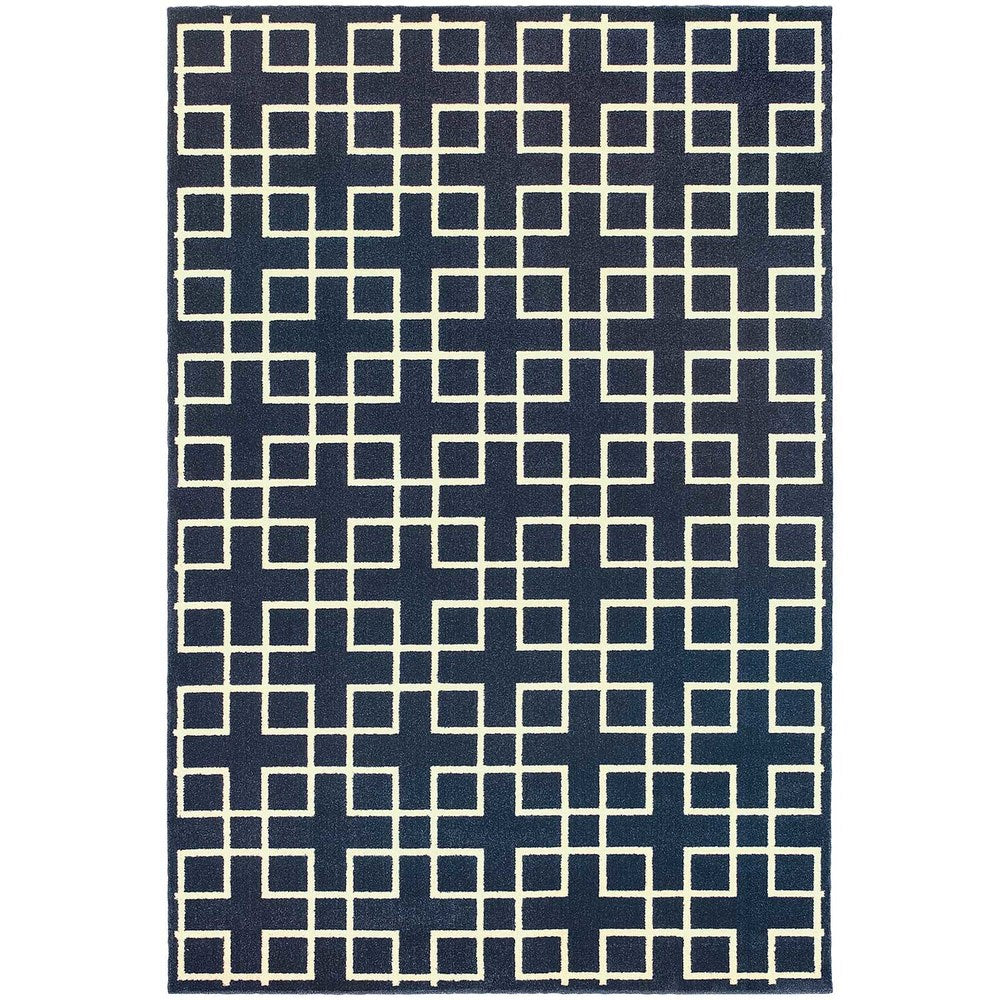 Vista Home Elance Geometric Trellis Heathered Area Rug