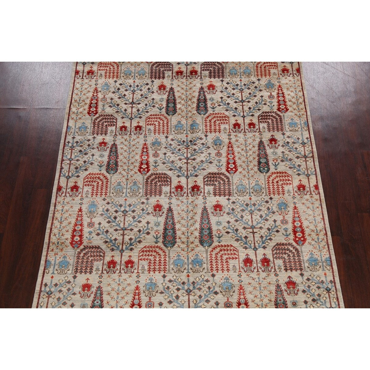 Geometric Tribal Kazak Oriental Home Decor Area Rug Wool Hand-knotted - 6'2" x 9'1"