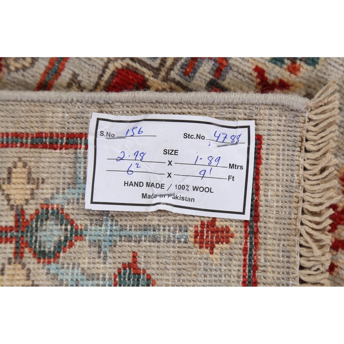 Geometric Tribal Kazak Oriental Home Decor Area Rug Wool Hand-knotted - 6'2" x 9'1"