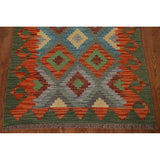 Geometric Tribal Kilim Wool Rug Hand-woven Oriental Carpet - 2'8" x 4'0"