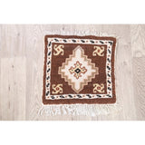 Geometric Tribal Morocan Hand Knotted Oriental Area Rug - 1'2" x 1'3" Square