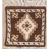 Geometric Tribal Morocan Hand Knotted Oriental Area Rug - 1'2" x 1'3" Square