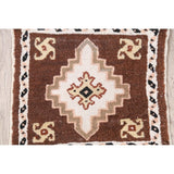Geometric Tribal Morocan Hand Knotted Oriental Area Rug - 1'2" x 1'3" Square