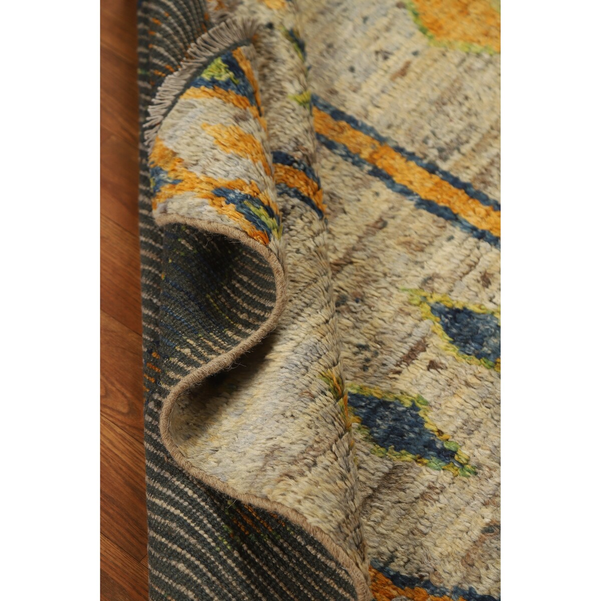Geometric Tribal Moroccan Oriental Rug Handmade Bedroom Wool Carpet - 3'4" x 6'5"