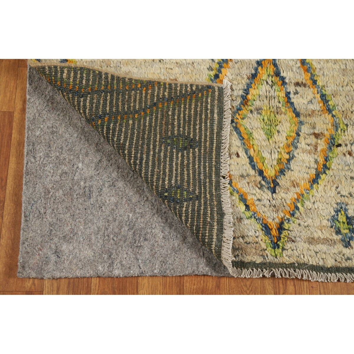 Geometric Tribal Moroccan Oriental Rug Handmade Bedroom Wool Carpet - 3'4" x 6'5"