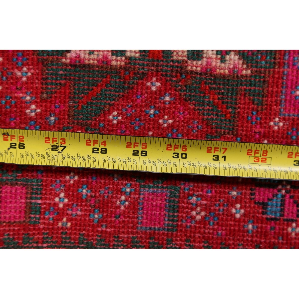 Geometric Turkoman Persian Wool Area Rug Hand-knotted Bedroom Carpet - 1'9" x 2'7"