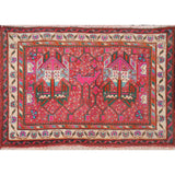 Geometric Turkoman Persian Wool Area Rug Hand-knotted Bedroom Carpet - 1'9" x 2'7"