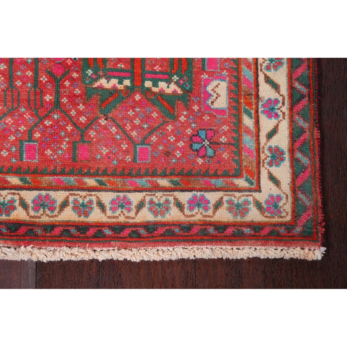 Geometric Turkoman Persian Wool Area Rug Hand-knotted Bedroom Carpet - 1'9" x 2'7"