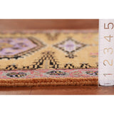 Geometric Viss Indian Runner Rug Hand-Knotted Wool Carpet - 2'7"x 9'10"