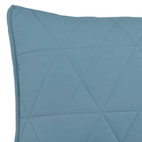 2 Piece Twin Comforter Set, Geometric Stitching, Blue