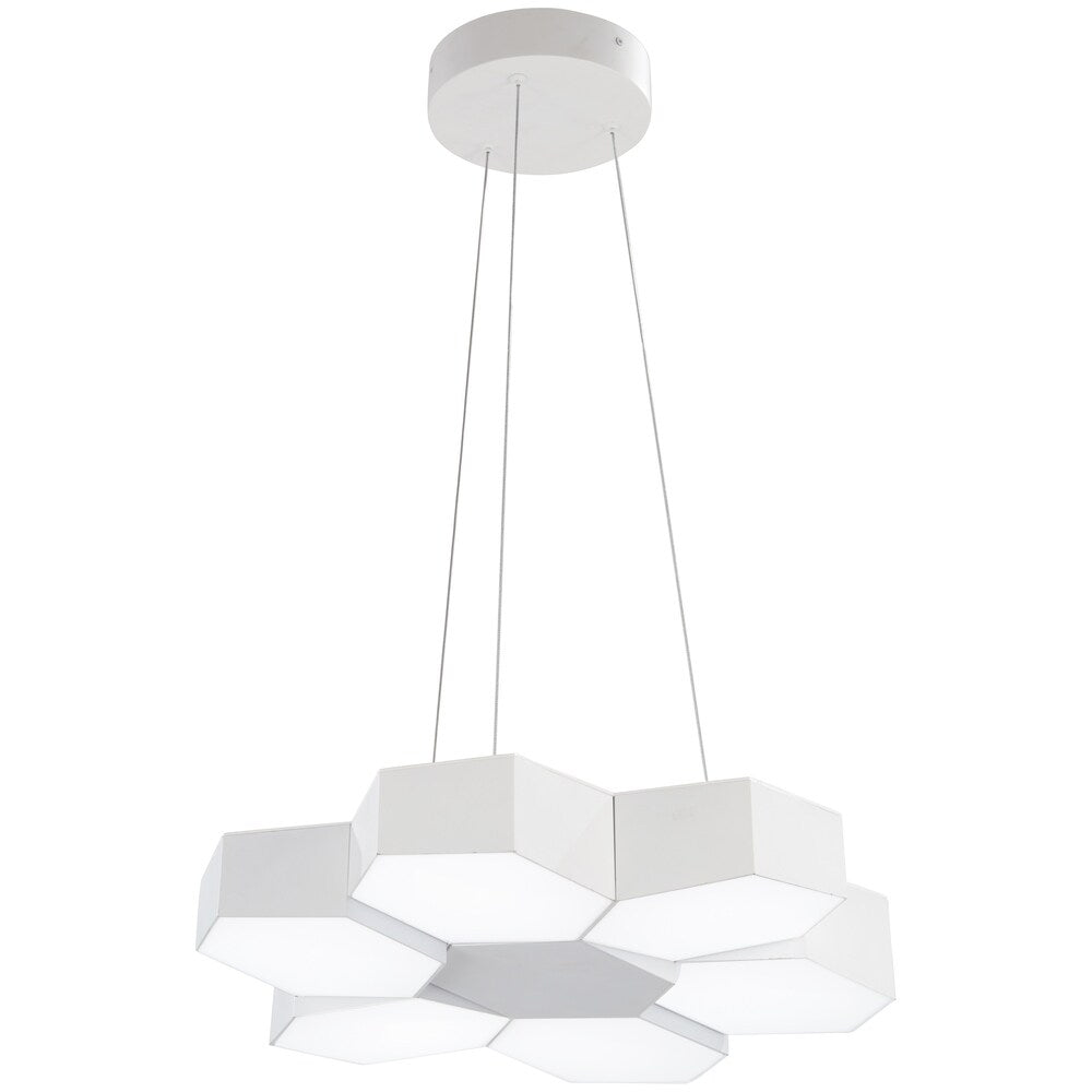 George Kovacs Hexacomb 1-Light Matte White Led Pendant