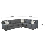 Gerard Grey Sectional Sofa Bed with Queen Gel Memory Foam Mattress