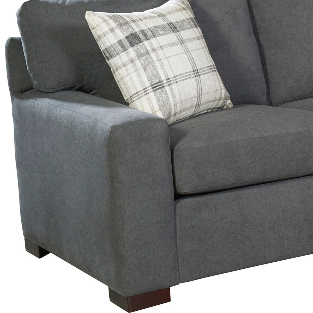 Gerard Grey Sectional Sofa Bed with Queen Gel Memory Foam Mattress