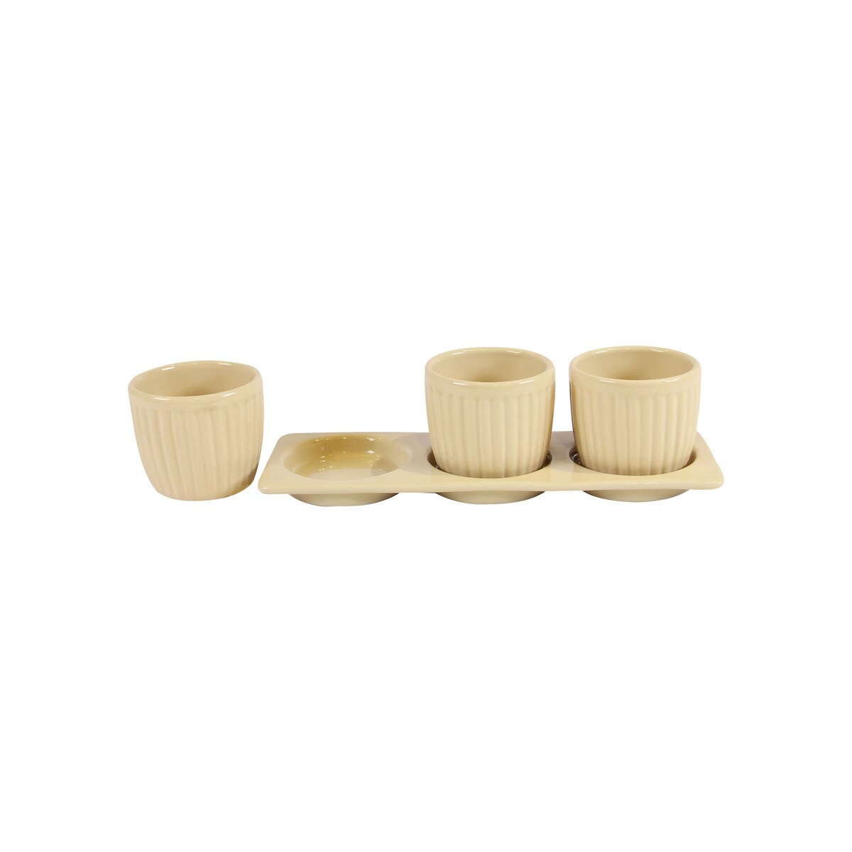 Gerbera Ceramic Planter Set with Disk