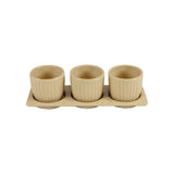 Gerbera Ceramic Planter Set with Disk