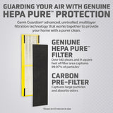 GermGuardian Filter B HEPA Pure Genuine Replacement Filter for Air Purifiers, FLT4825
