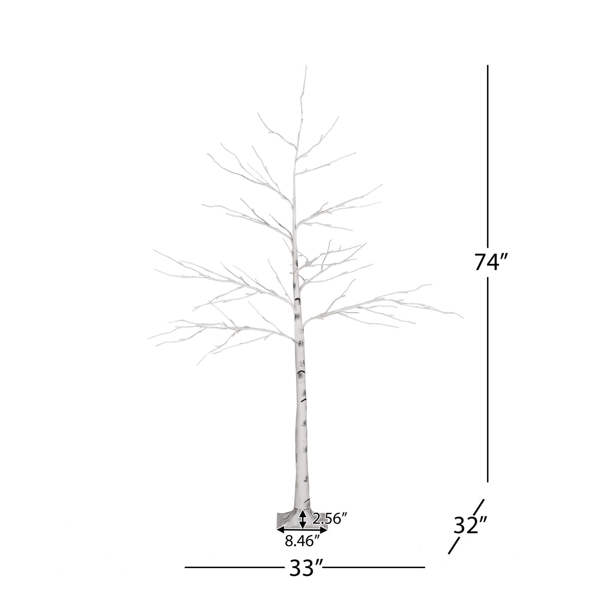 Geromin Lit Artificial Twig Birch Tree White Lights 6' Pre by Christopher Knight Home