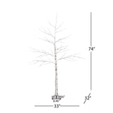 Geromin Lit Artificial Twig Birch Tree White Lights 6' Pre by Christopher Knight Home