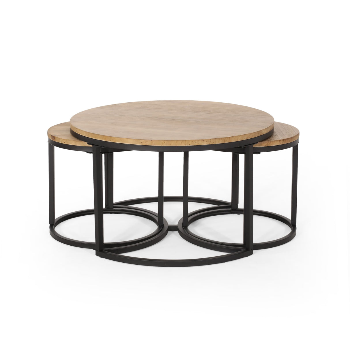Gerrish Modern Industrial Coffee Table Set by Christopher Knight Home