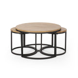 Gerrish Modern Industrial Coffee Table Set by Christopher Knight Home