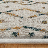 Gertmenian Amiens Moroccan Bohemian Tribal Ivory/Multi-Color Polyester Style Fringe Area Rugs