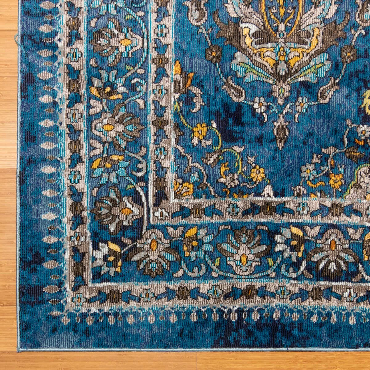 Gertmenian Brea Annet Traditional Oriental Border Blue Area Rug