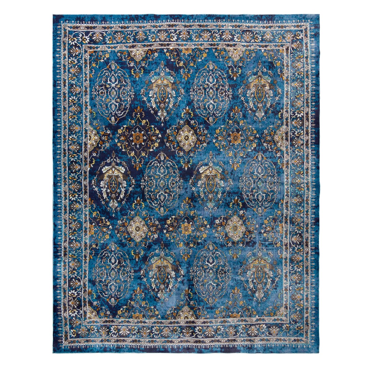 Gertmenian Brea Annet Traditional Oriental Border Blue Area Rug