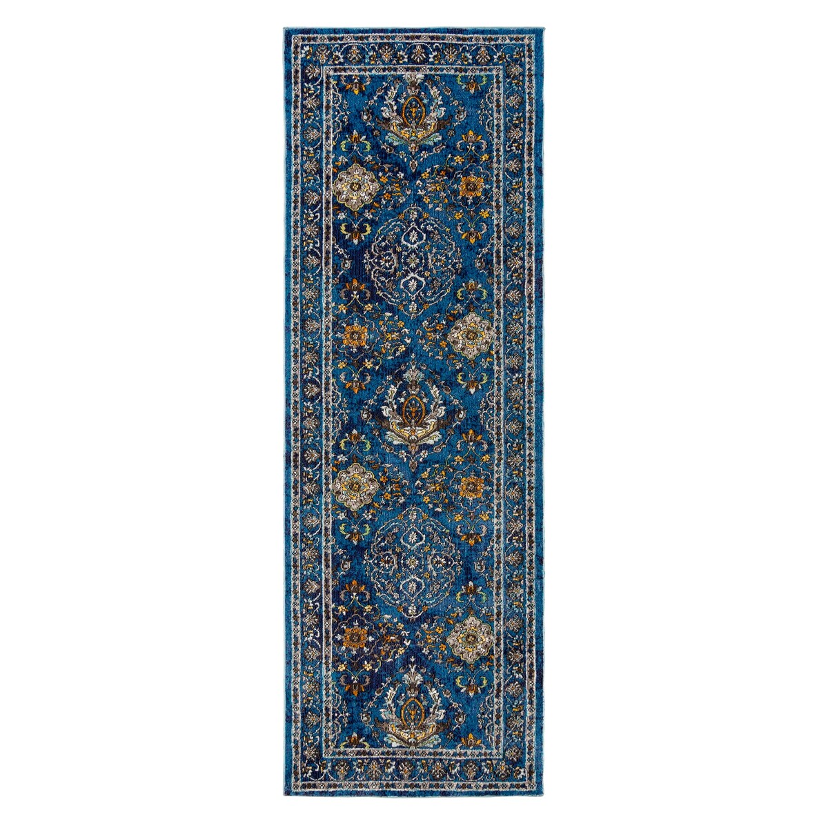 Gertmenian Brea Annet Traditional Oriental Border Blue Area Rug