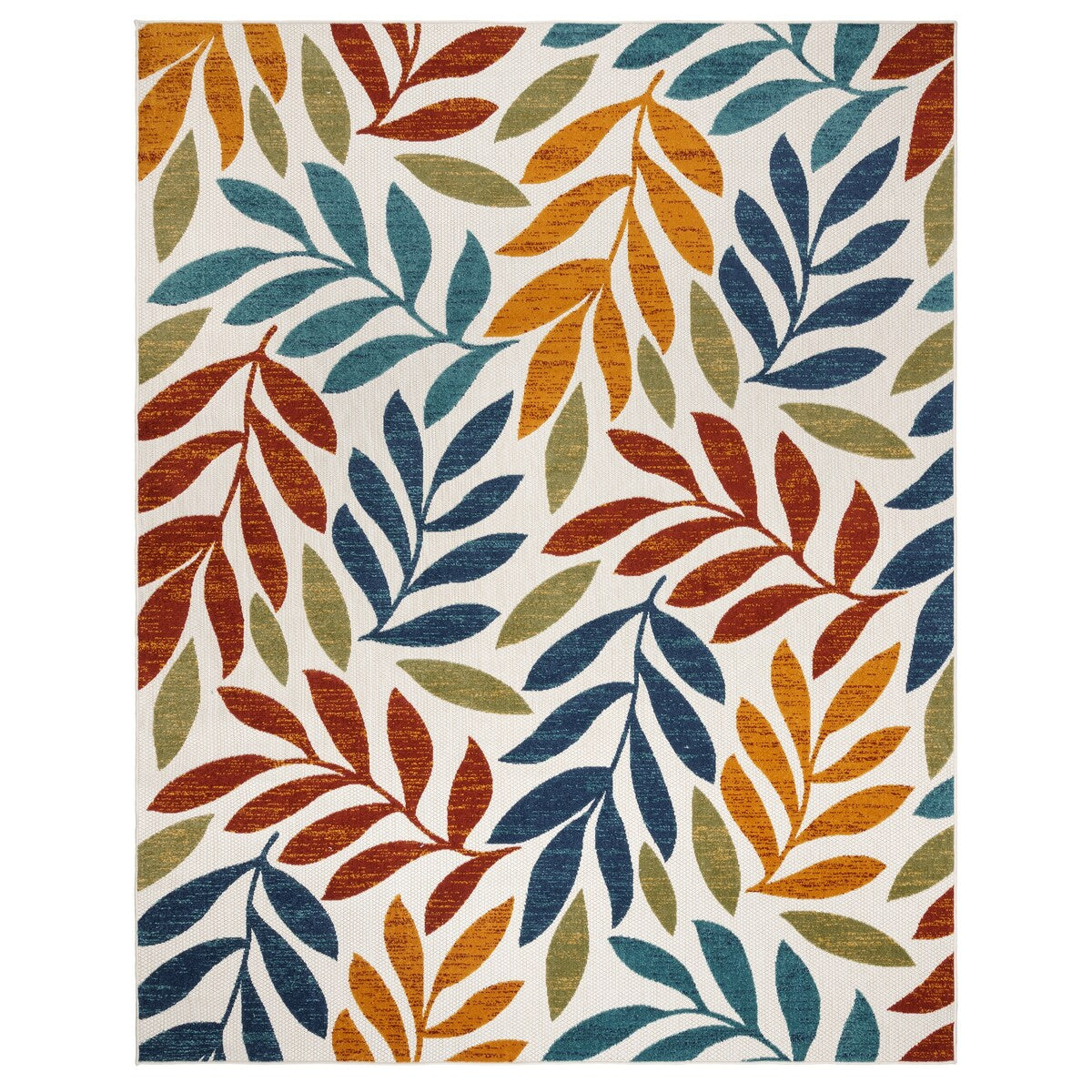 Gertmenian Fosel Folia Multi-Colored Modern Tropical Leaf Indoor/ Outdoor High-Low Area Rug