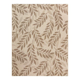 Gertmenian Paseo Faiza Havana Brown Casual Leaf Flatweave Indoor/ Outdoor Area Rug