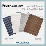 Gertmenian Paseo Moran Leaf Striped Flatweave Polypropylene Indoor/ Outdoor Area Rug Collection