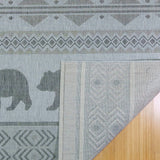 Gertmenian Paseo Orin Ash Grey Rustic Tribal Bear Indoor/ Outdoor Area Rug