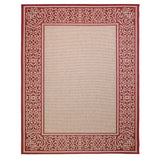 Gertmenian Paseo Tedo Red Transitional Scroll Boarder Indoor/ Outdoor Area Rug